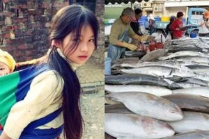 小姊姊帶著弟弟「撿菜葉想給爸爸慶生」，賣魚的人心軟送了兩條魚，後來的發展讓人好溫韾！