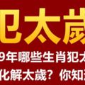 2019年哪些生肖犯太歲？怎麼化解太歲？你知道嗎