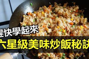 •六星級美味炒飯秘訣！這樣炒飯太美味了！