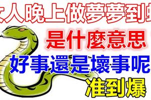 女人晚上做夢夢到蛇是什麼意思？好事還是壞事呢？准到爆！