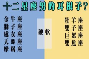 「男人最討厭別人說自己軟！」所以十二星座男的＂耳根子＂究竟是硬還是軟！