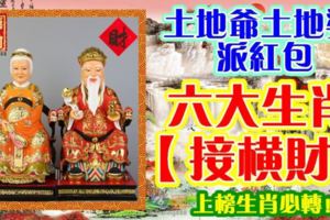 土地爺土地婆派紅包，六大生肖【接橫財】上榜生肖必轉！