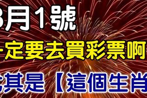 8月1號，這些生肖一定要快去買彩券啊！尤其是『這個生肖』財運當頭，勢不可擋！