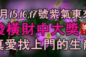 8月15、16、17號紫氣東來，發橫財中大獎，真愛找上門的生肖！