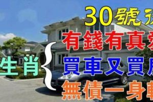 8月30號後，7生肖有錢有真愛，買車又買房無債一身輕