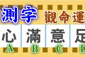 心理測試：直覺選一個字，測你未來的命運如何！