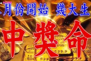 八月份開始有望「中獎命」的生肖