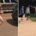 [影片]美國老爸實力坑娃穿泳褲接15歲兒子放學