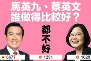 「我是中壢人」民調直播蔡英文慘輸馬英九