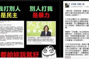 李明賢改寫蔡英文批馬文諷刺臉書是照妖鏡