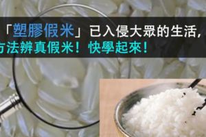 傳「塑膠假米」已入侵大眾的生活，5方法辨真假米！快學起來！