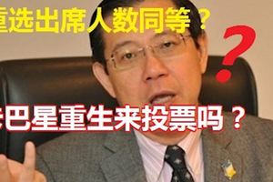 重選出席人數不可能同等　林冠英：難道要卡巴星重生？