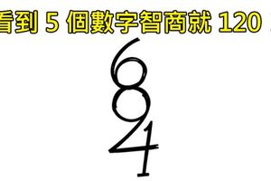 3個題目「簡單粗暴卻難倒9成9網友」的超燒腦智力測驗，#1隻有1.7%的人看得到5個數字！