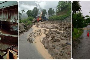 豪雨成災！嘉義縣數段道路積水封道搶修