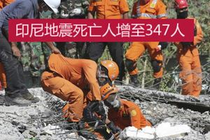 印尼龍目島強震死亡人數增至347人