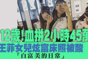 才12歲！血拚2小時45萬　王菲女兒炫富床照被酸「白富美的日常」