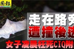 新山出境局--走在路旁遭撞後逃女子凌晨枉死CIQ附近