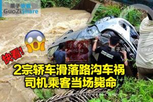 2宗轎車滑落路溝車禍司機乘客當場斃命