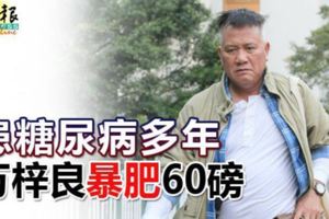 感慨表示「活命要緊」患糖尿病多年-萬梓良暴肥60磅!