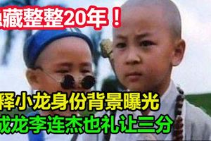 釋小龍身份背景曝光，隱藏整整20年，就連成龍李連傑也禮讓三分