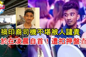 【休旅車被撞下海】肇禍印裔司機不堪被身邊的人譴責，終於在凌晨自首！遭扣押盤查！