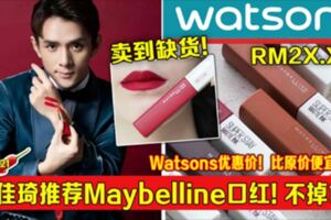 李佳琦推薦Maybelline口紅！不掉色！