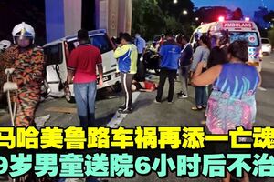 馬哈美魯路奪命車禍3死1傷　男童送院搶救不果