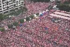 韓國瑜台中大造勢空拍圖滿出道路好驚人！