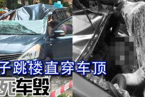 男子跳樓直穿車頂-人死車毀