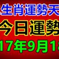 十二生肖運勢天天看，今日運勢：9月18日