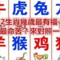 12生肖在幾歲最有福？幾歲最命苦？來對照一下！