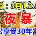 3月1、2、3號!3天內財運亨通，輕松享受30年富貴的生肖！