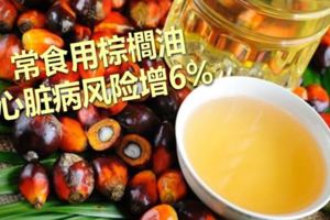 常食用棕櫚油　心臟病風險增6%