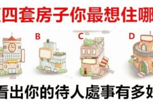 心理測驗：四套房子你最想住哪間？測你的待人處事有多好