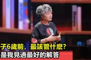 李玫瑾教授演講：孩子6歲前，最該管什麼？（現在看還來得及）