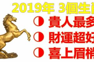 2019年遇貴人最多財運超好，喜上眉梢的3個生肖