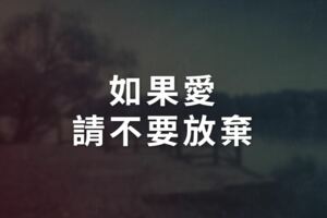 如果愛，請不要放棄