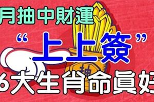 7月抽中財運「上上簽」的好命之人