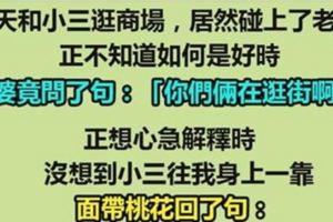 我和小三逛街時居然遇上了老婆...神回老婆這次悲劇了...