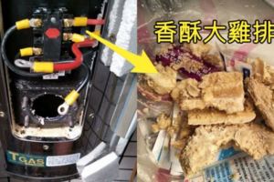 他在自家熱水器裡發現這塊「香酥大雞排」拍照上網炫耀，知情網友卻狂留言「不要碰，快求救！」