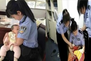 女嬰法庭大哭，女警「挺胸而出」喂母乳，人間大愛！