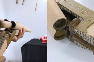 帥到掉渣！神人用紙箱DIY「1:1散彈槍」...能射好玩、還會自動拋彈！製作方法大公開(影