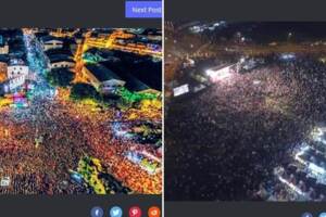 鳳山挺韓國瑜空拍圖差別在哪 網友點出關鍵