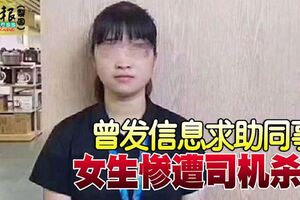 曾發信息求助同事女生慘遭司機殺害