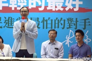 郭台銘指韓國瑜不理智？朱立倫神回應先瞄了一眼蔣萬安