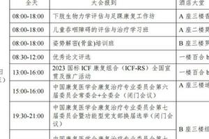 關於舉辦2023中國康復醫學會康復治療專業委員會學術年會及專業委員會換屆選舉會議的通知（第一輪）