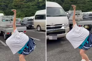 正妹在停車場「學鴕鳥」 上衣掀開真面目美呆!14秒片瘋傳 正妹在停車場「學鴕鳥」 上衣掀開真面目美呆!14秒片瘋傳