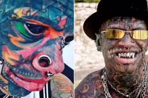 連眼球、牙齦都改造!全身逾1500個刺青 他「原本陽光帥氣模樣」曝光 連眼球、牙齦都改造!全身逾1500個刺青 他「原本陽光帥氣模樣」曝光