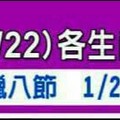 1/16~1/22 各生肖整體運勢