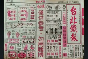 4/12 港六合 【台北鐵報，鶴仙子，上賢居士】。認真努力去看，密碼就在裡面。參考，參考